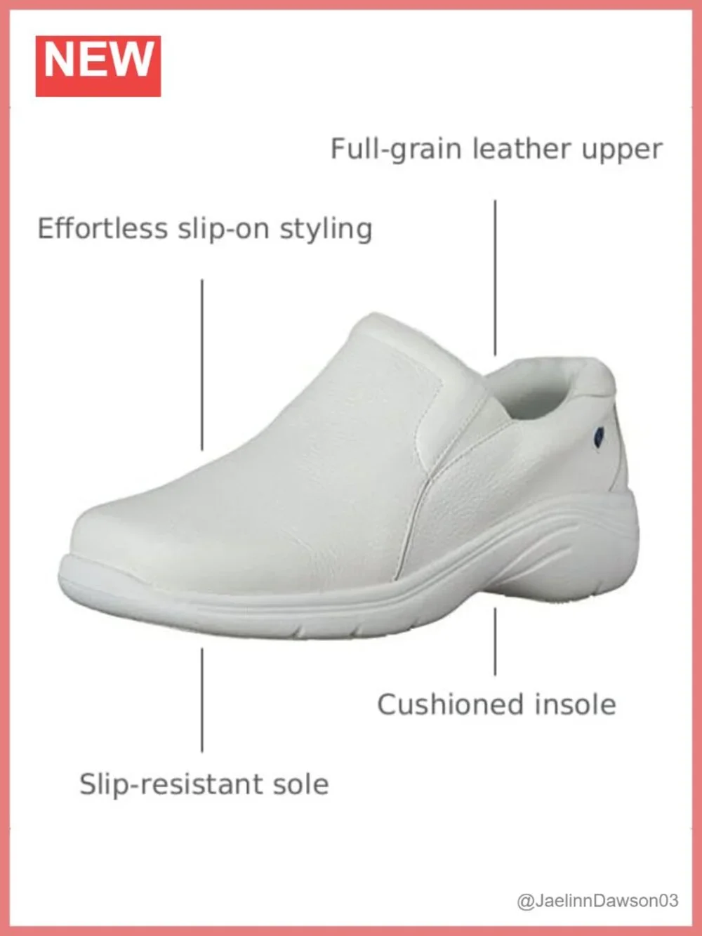 Nurse Mates Dove Leather Slip-Resistant Medical Shoes